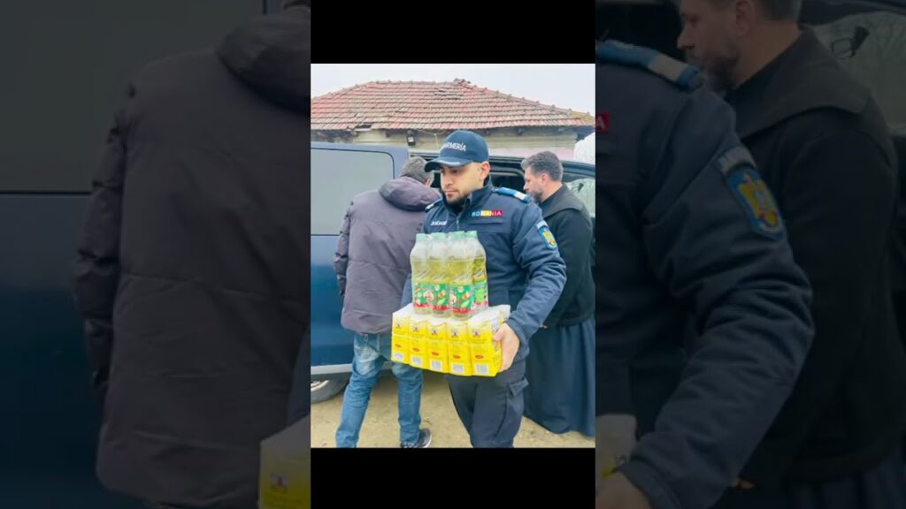(VIDEO) Jandarmii doljeni au adus bucurie familiilor din Craiova și Breasta, în prag de sărbători