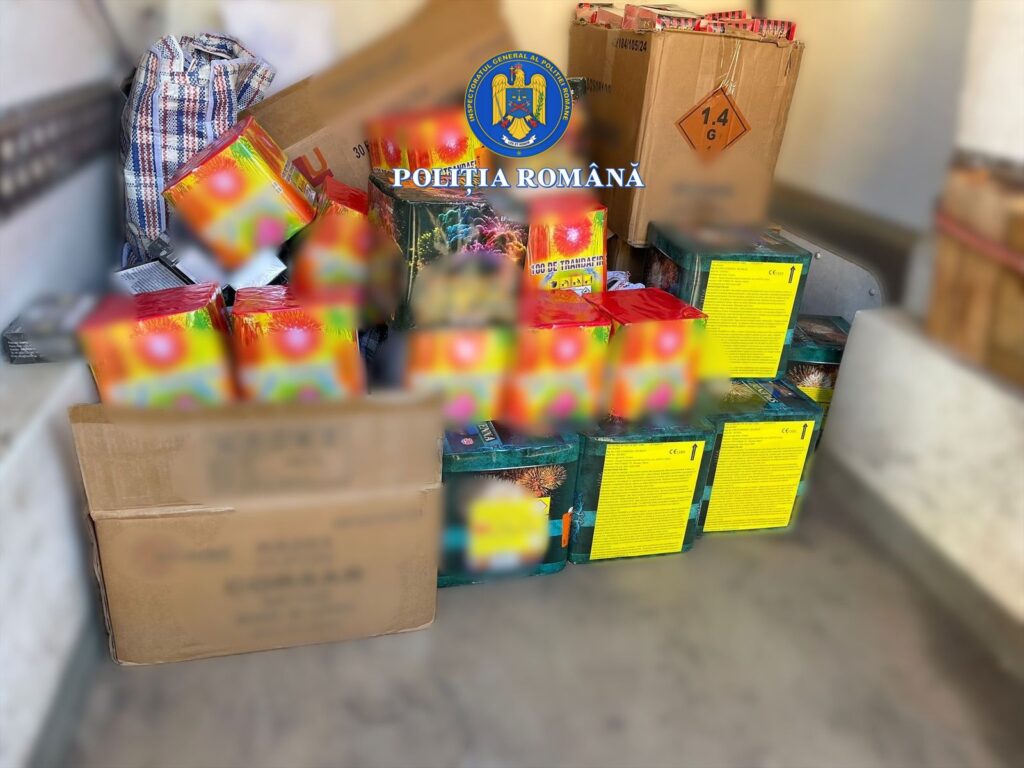 „Captură“ impresionantă a polițiștilor mehedințeni: 114 hg de articole pirotehnice!