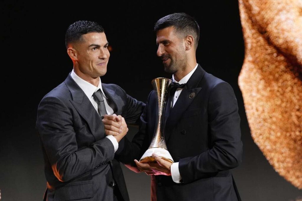 Cristiano Ronaldo şi Novak Djokovic au fost premiați pe aceeaşi scenă: „E un exemplu!“