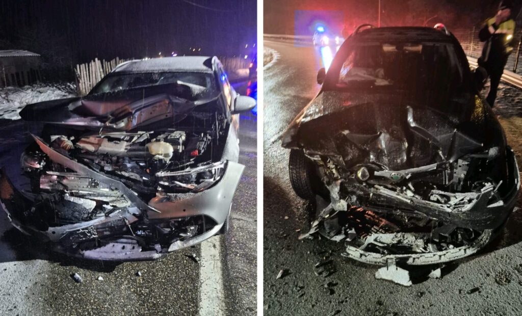 Cinci răniți după ce o maşină a intrat pe contrasens opus şi a lovit alt autoturism
