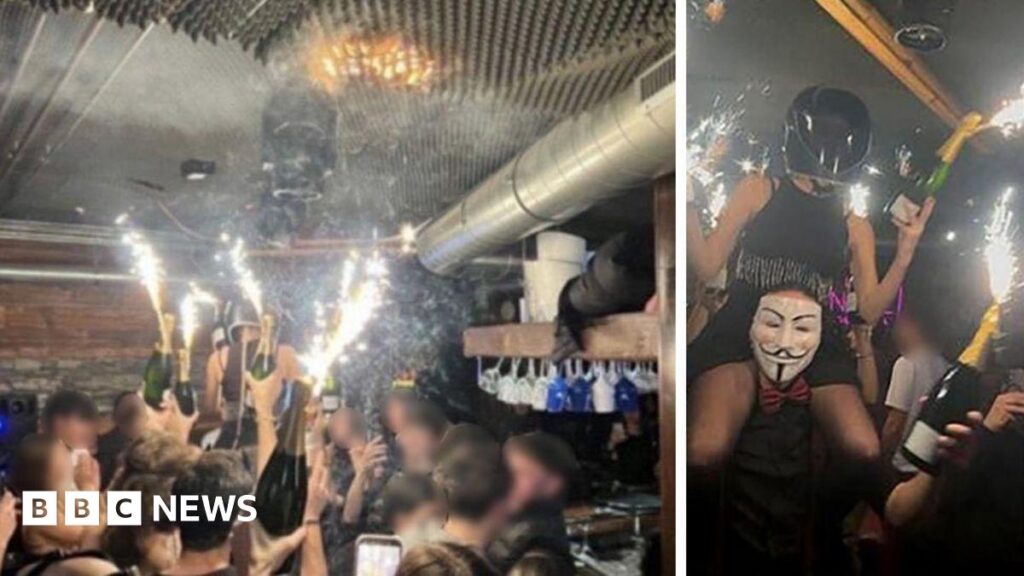 Sclipiciurile de pe sticlele de șampanie, cauza probabilă a incendiului mortal dintr-un bar elvețian