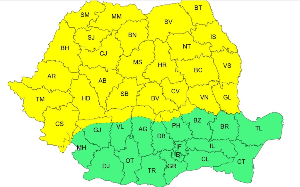 Ninsori abundente, viscol și ger: avertizări meteo pentru aproape toată țara până pe 9 ianuarie