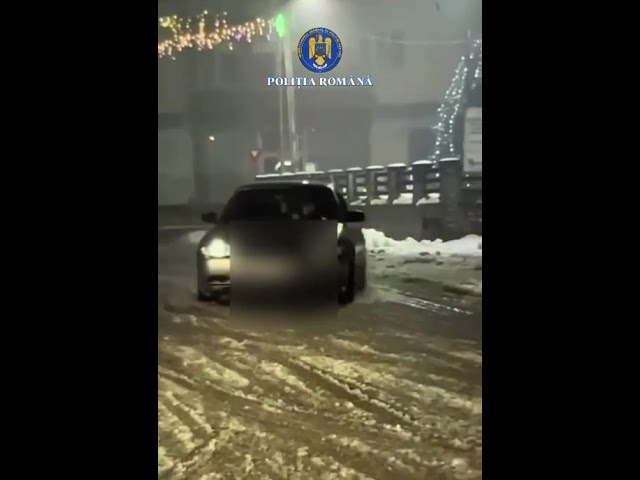 (VIDEO) Tânăr din Vâlcea sancționat după ce a efectuat drifturi în Costești