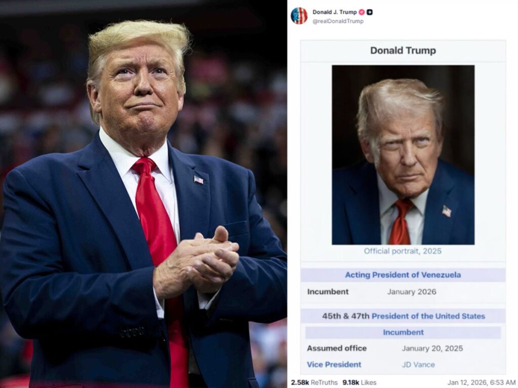 Donald Trump s-a numit singur „președinte interimar al Venezuelei”