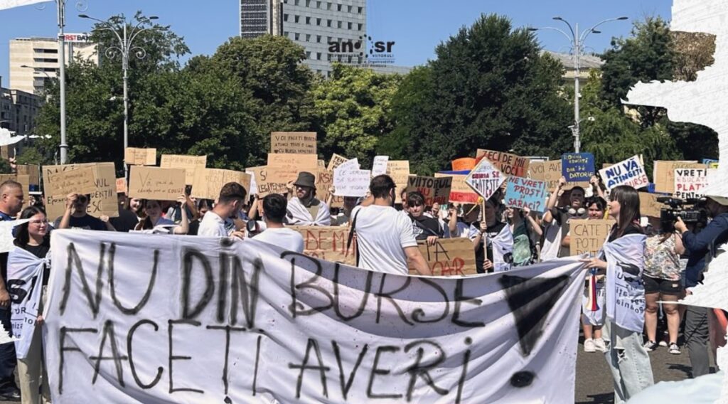 Protest al studenților în fața Palatului Cotroceni – 25 februarie 2026