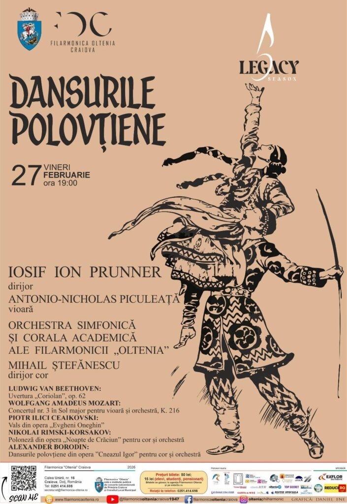 „Dansurile Polovțiene”, o seară dincolo de timp la Filarmonica Oltenia Craiova