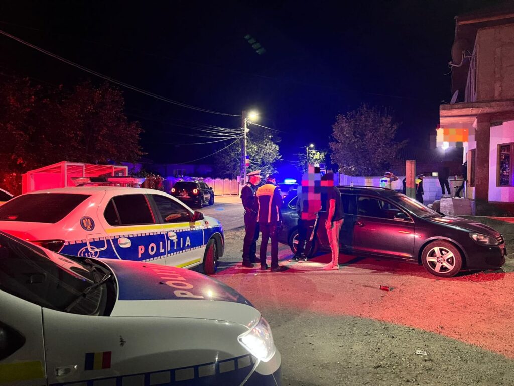 Tânăr din Gorj, arestat după o bătaie în fața unui magazin. Victima a fost lovită în față și corp