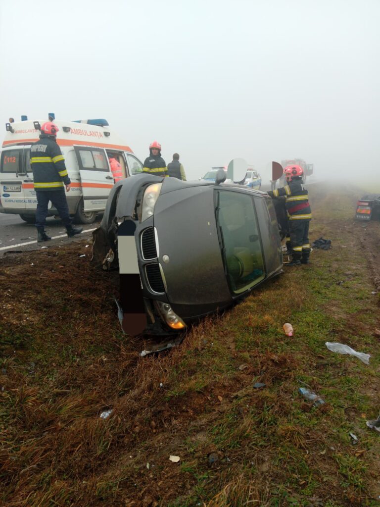 (VIDEO) Mehedinți: Accident rutier grav la Punghina: autotren implicat într-o coliziune cu un autoturism