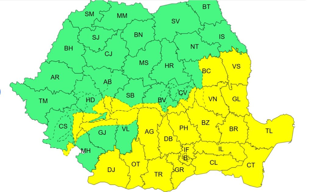Vreme rece și ninsori importante în toată țara: Cod galben de viscol și polei