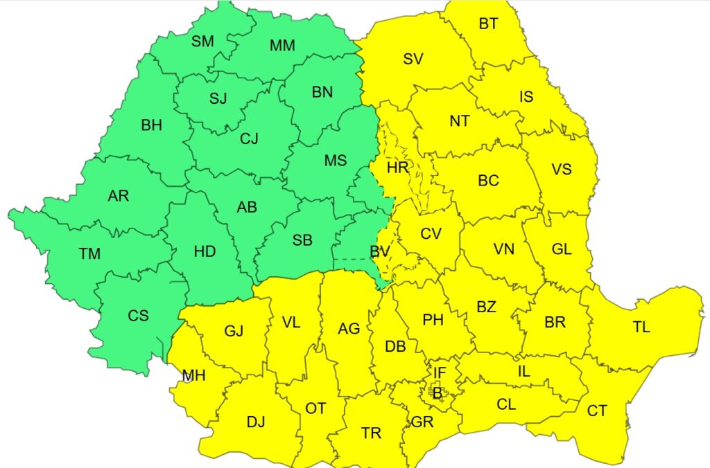 Ger năprasnic în România: Atenționări meteorologice pentru 1–4 februarie 2026