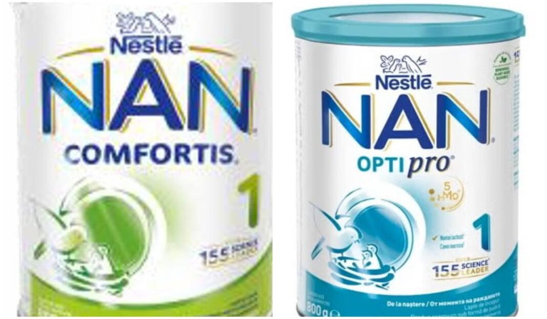 ANSVSA: Două loturi de lapte praf pentru bebeluşi, retrase de la consum