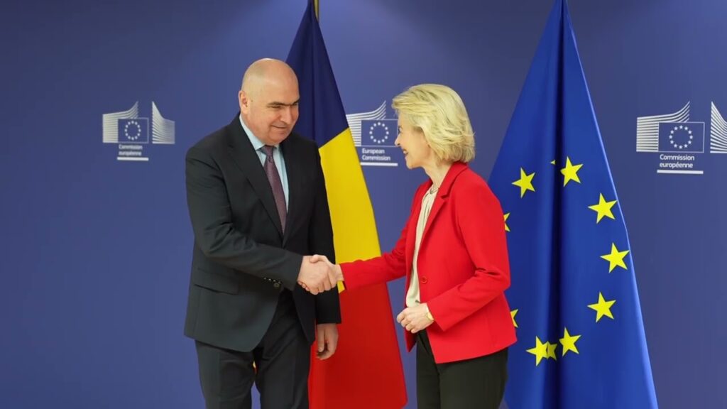 (VIDEO) Premierul Ilie Bolojan, după întrevederea cu Ursula von der Leyen: Ne angajăm să utilizăm în mod eficient fondurile UE