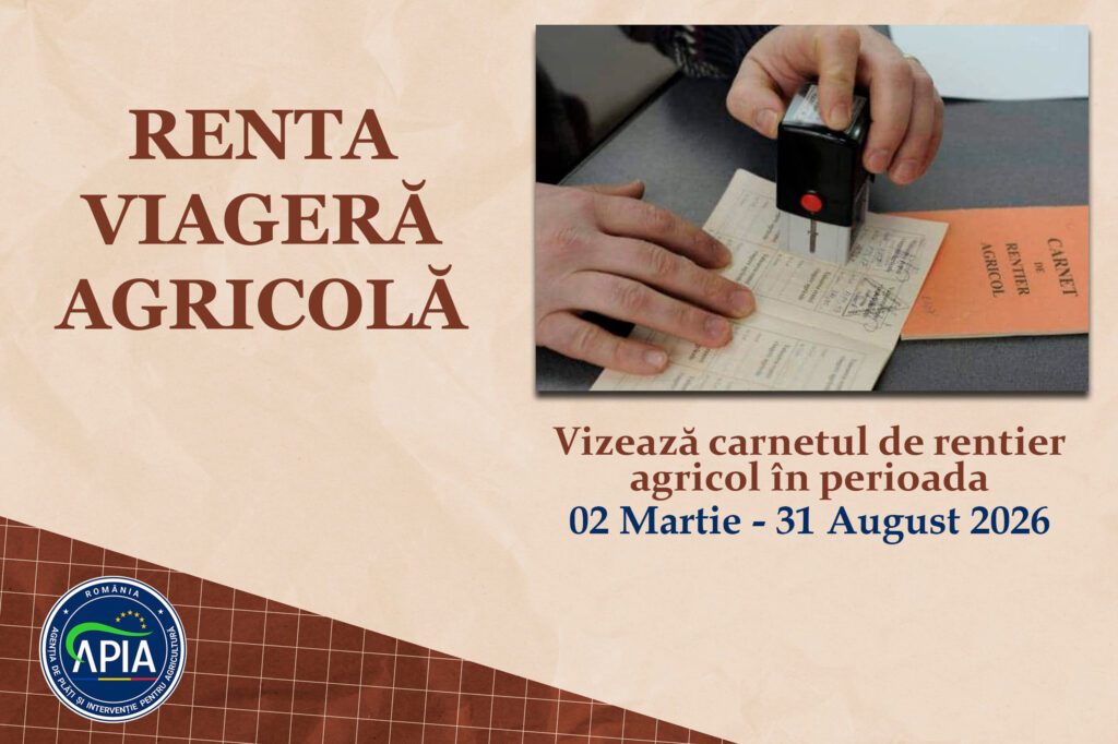 APIA începe vizarea carnetelor de rentă viageră agricolă pentru 2025