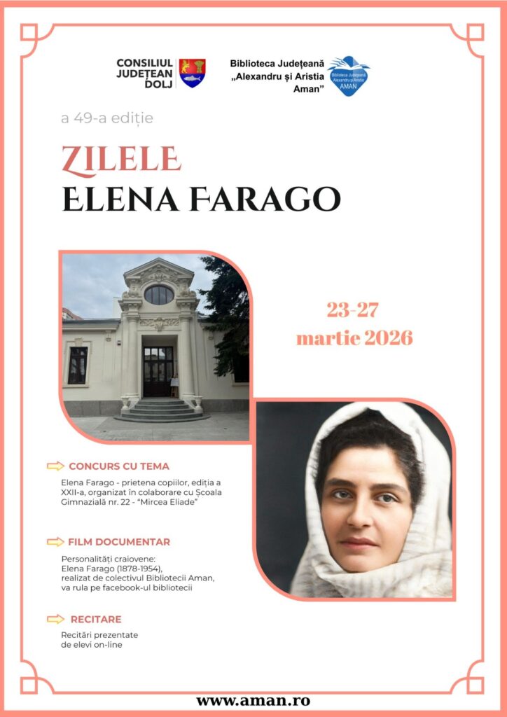Zilele „Elena Farago” la Craiova: ediția a 49-a, dedicată copiilor și literaturii