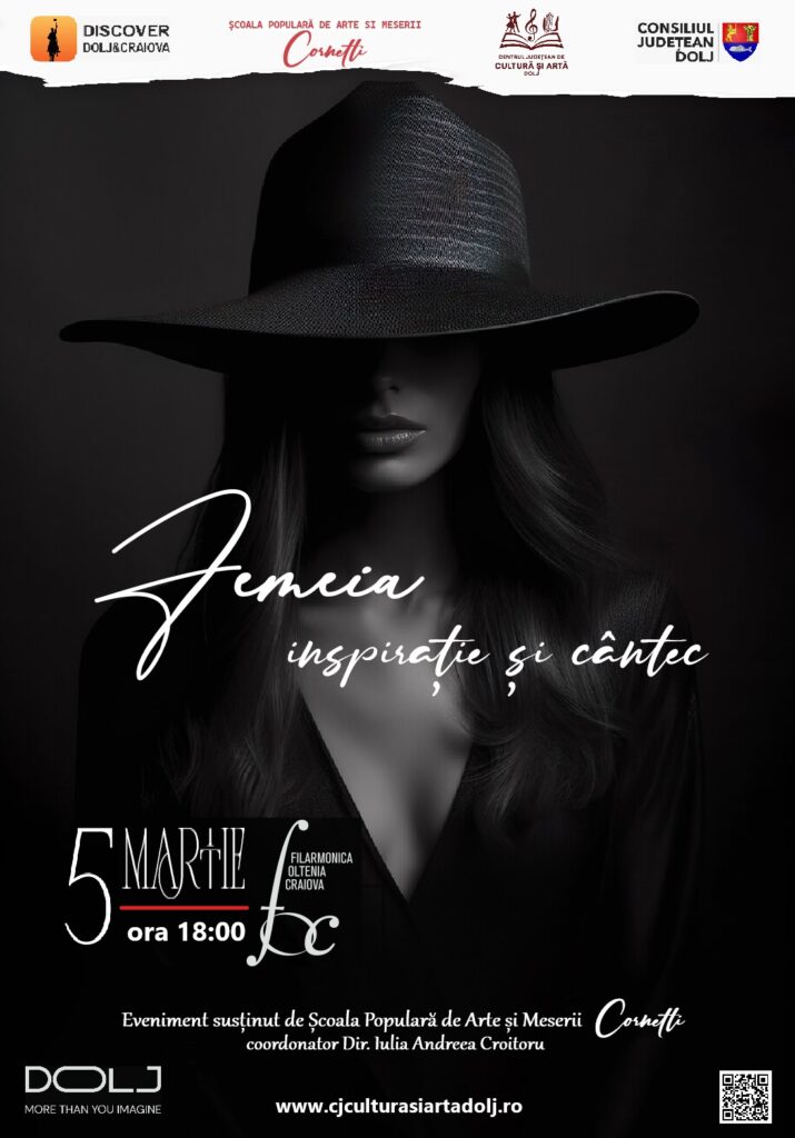 „Femeia – inspirație și cântec” – spectacol dedicat Zilei Femeii la Craiova