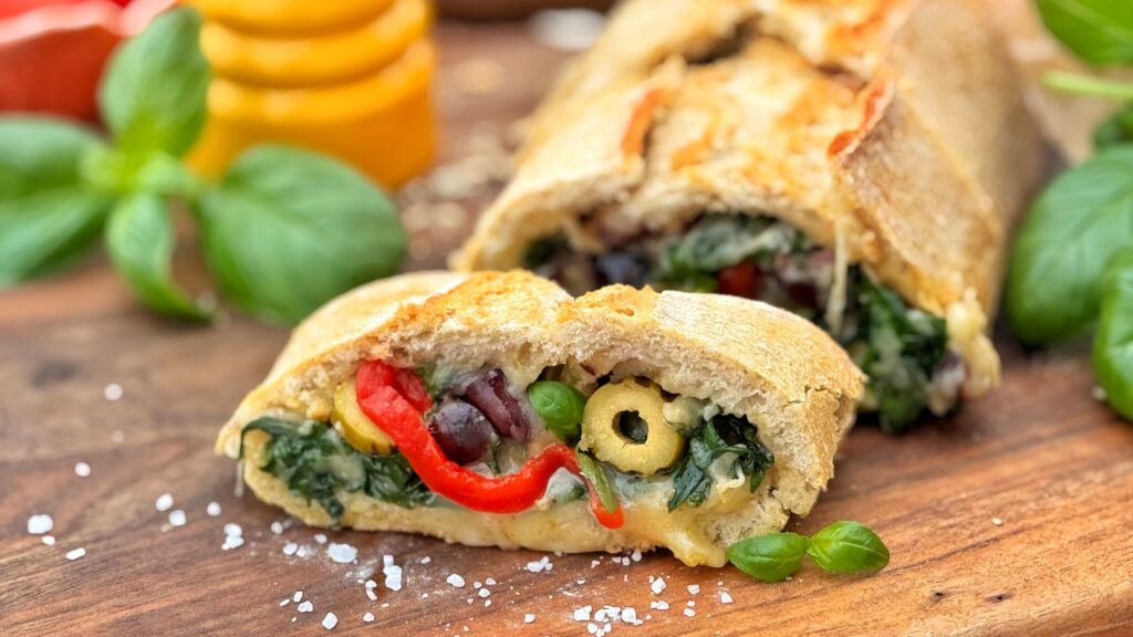 Ciabatta umplută în stil mediteranean