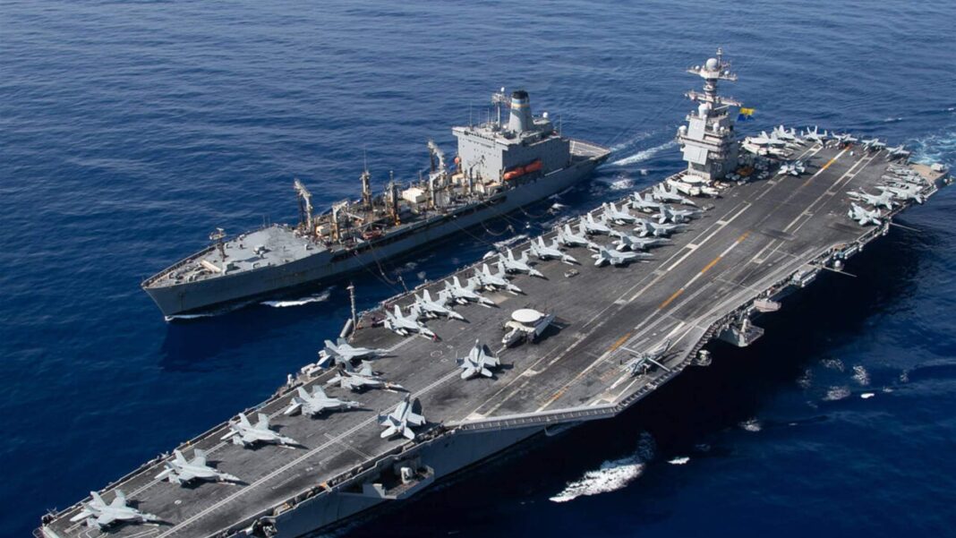 Cel mai mare portavion din lume, retras temporar pentru reaprovizionare și verificări după incendiu