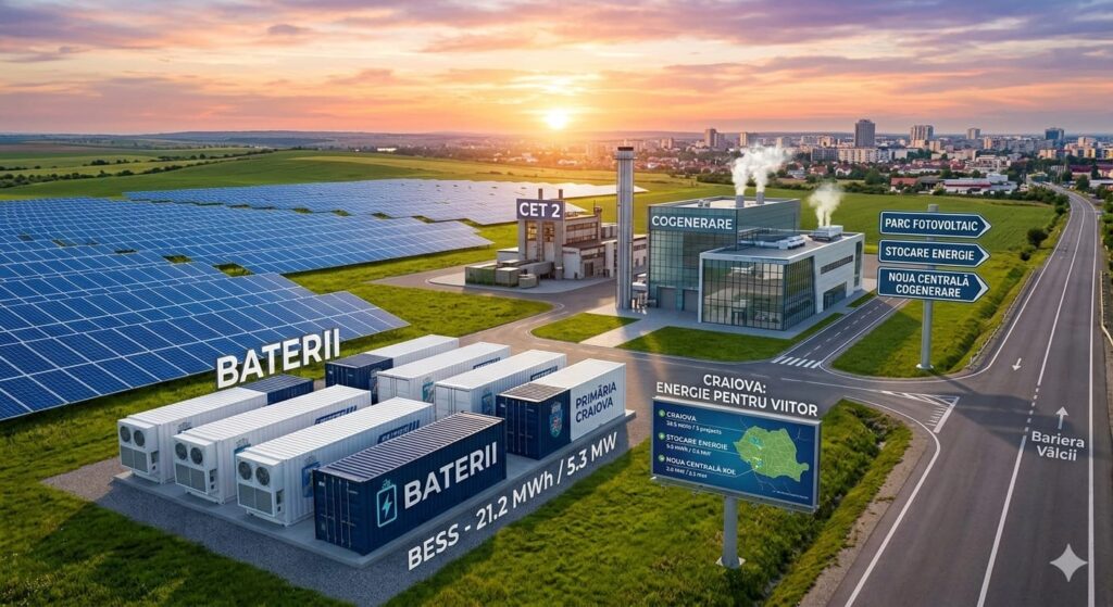 Plan energetic de miliarde la Craiova: baterii, panouri solare și centrală în cogenerare. În ce stadiu sunt proiectele