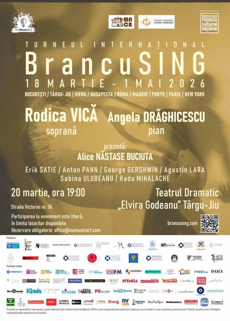 Concert BrancuSING la Târgu Jiu: omagiu muzical dedicat lui Constantin Brâncuși, la 150 de ani de la naștere
