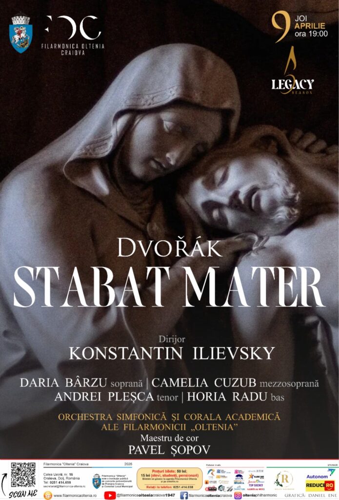 Filarmonica „Oltenia” aduce la Craiova capodopera Stabat Mater de Dvořák