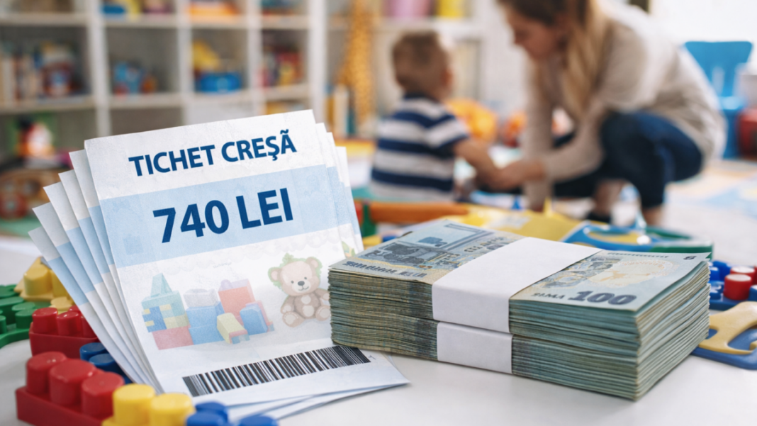 Valoarea tichetelor de creșă a fost majorată la 740 de lei
