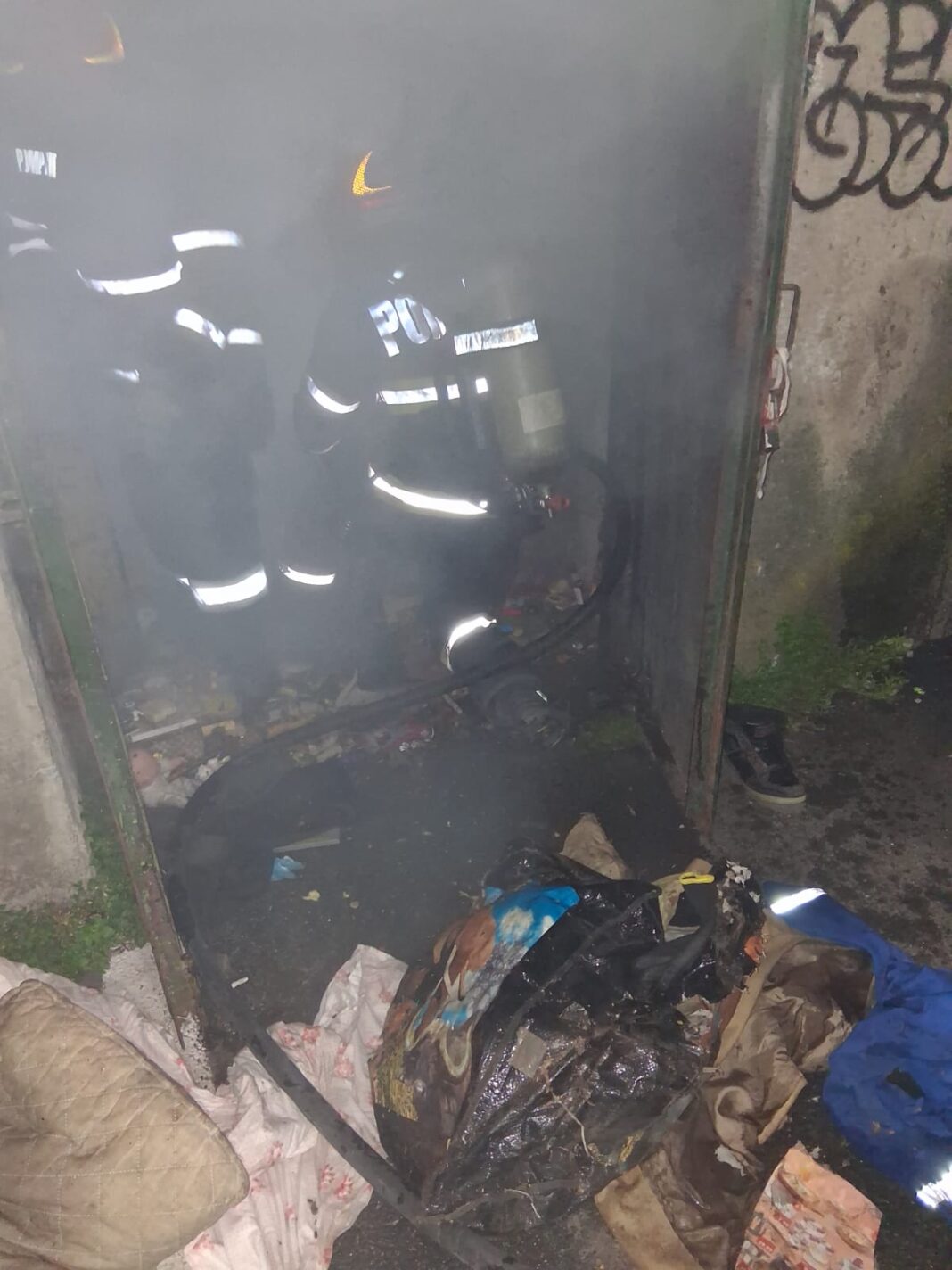 Incendiu izbucnit în timpul nopții