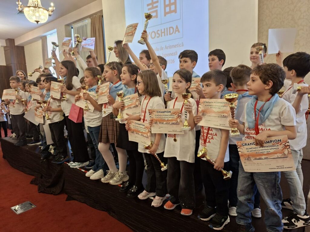 Copiii din Craiova strălucesc la competiția internațională de aritmetică mentală