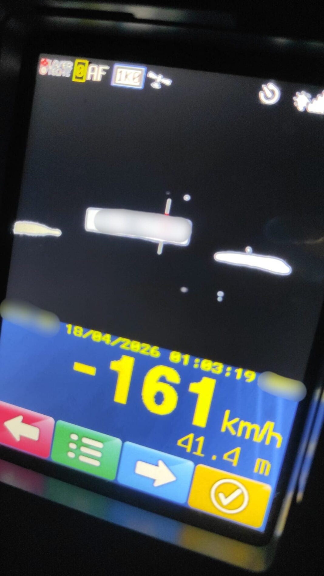 Aparatul radar a înregistrat o viteză de peste 160km/h