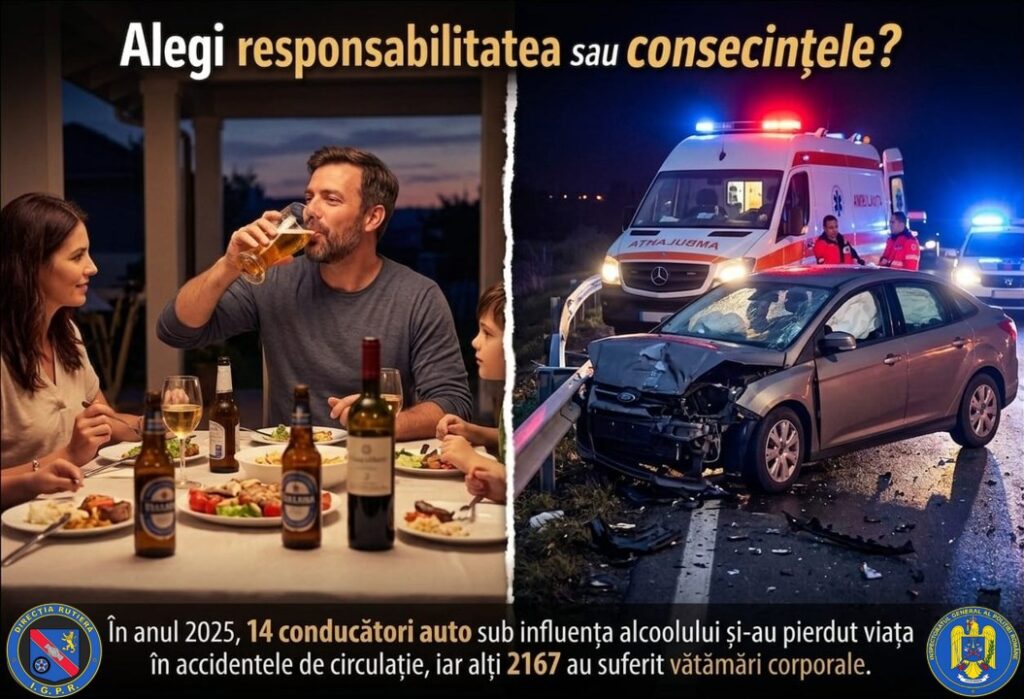 Mehedinți: Acțiune a polițiștilor rutieri pentru prevenirea accidentelor și creșterea siguranței în trafic