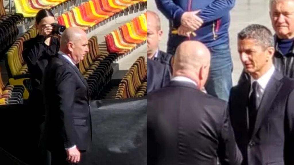 Premierul Ilie Bolojan i-a adus antrenorului Mircea Lucescu un ultim omagiu