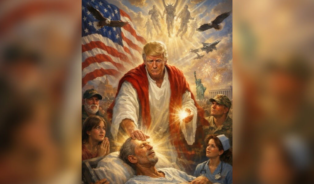 Donald Trump a postat o imagine făcută cu AI în care apare ca Iisus Hristos ce vindecă un bolnav