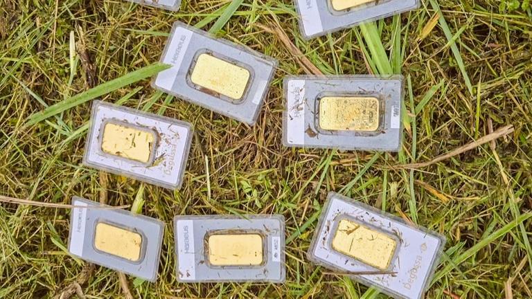 O primărie s-a îmbogățit cu 10 lingouri de aur găsite de un angajat care tăia iarba