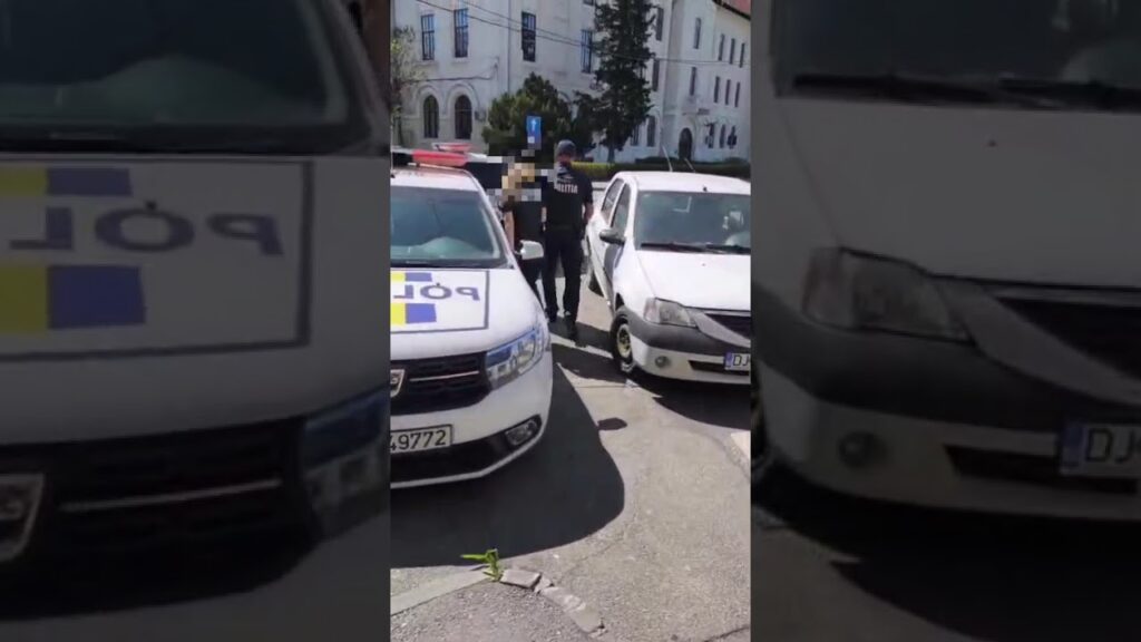 (VIDEO) Craiova: Bărbat arestat după ce și-ar fi bătut fosta soție și fiica