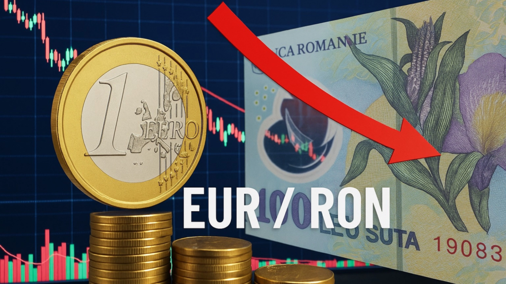 Cel mai înalt nivel din istorie pentru cursul valutar BNR: 5,1417 lei pentru un euro