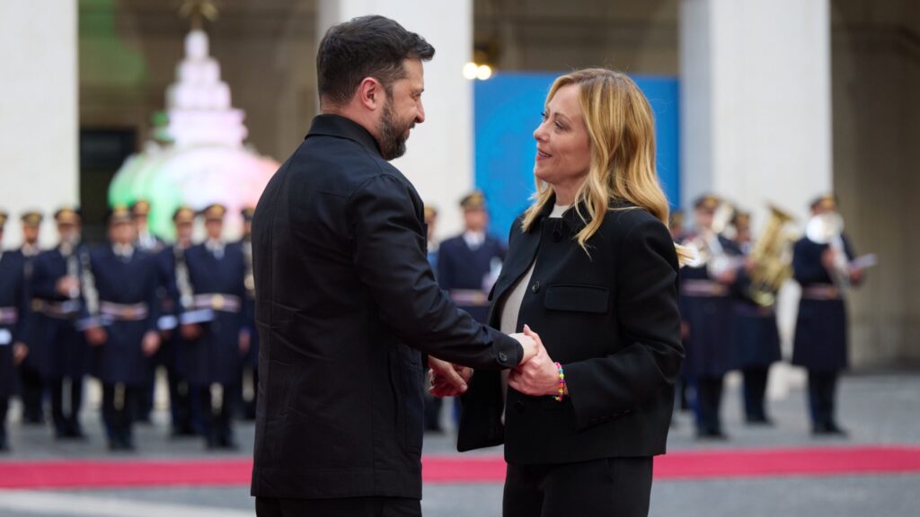 Volodimir Zelenski, întâlnire cu Giorgia Meloni în Italia