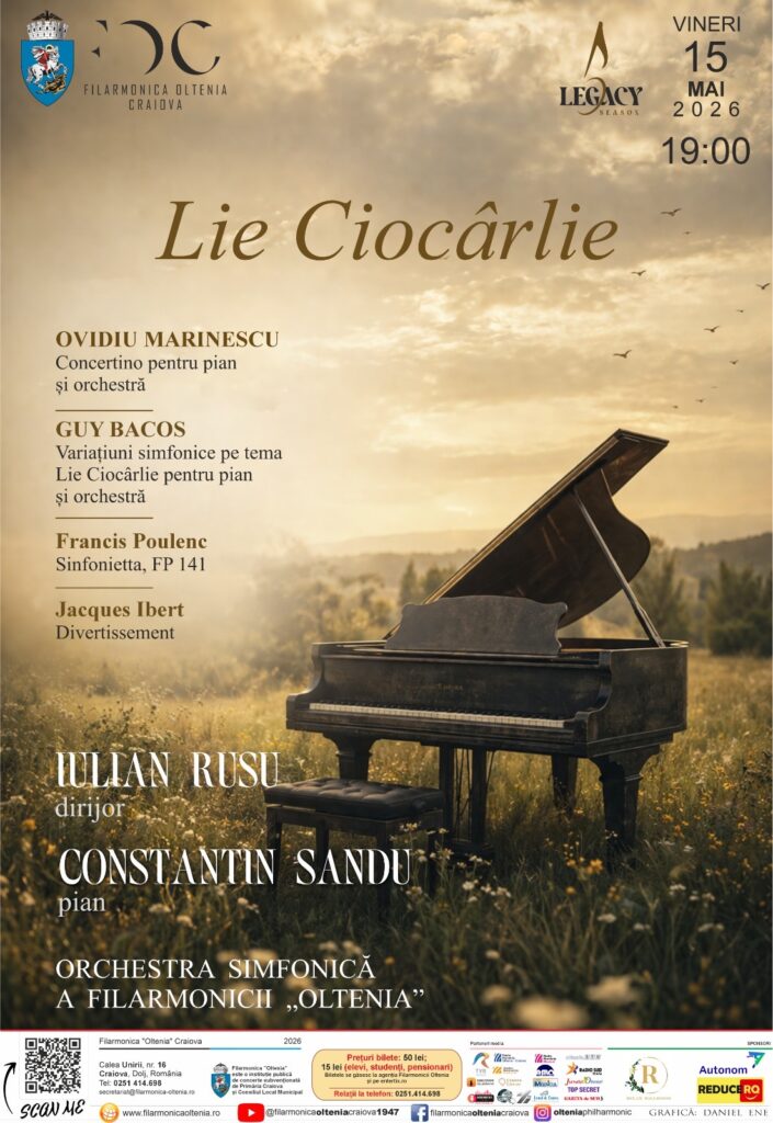 „Lie Ciocârlie” aduce magia muzicii la Filarmonica „Oltenia” Craiova