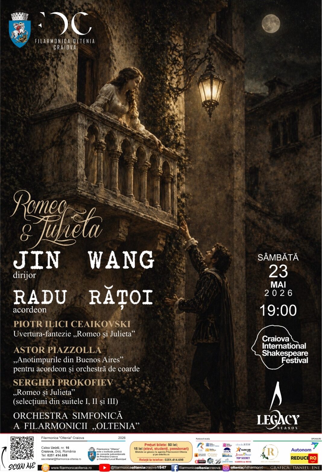 Romeo și Julieta, reinterpretare simfonică la Filarmonica „Oltenia”