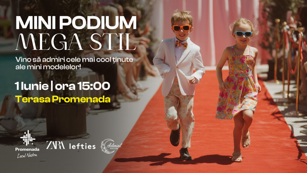 Promenada Craiova sărbătorește 1 iunie printr-un spectacol de modă pentru copii, demonstrații de robotică și oferte speciale la cinematograf
