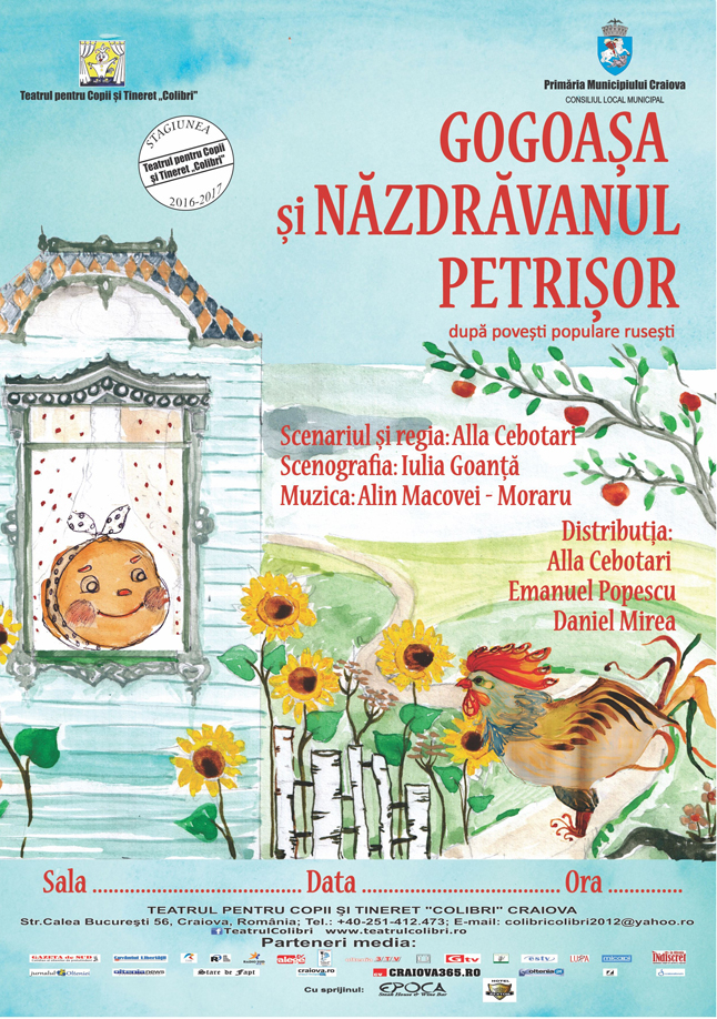 Două spectacole pline de magie și umor îi așteaptă pe copii la Teatrul Colibri din Craiova
