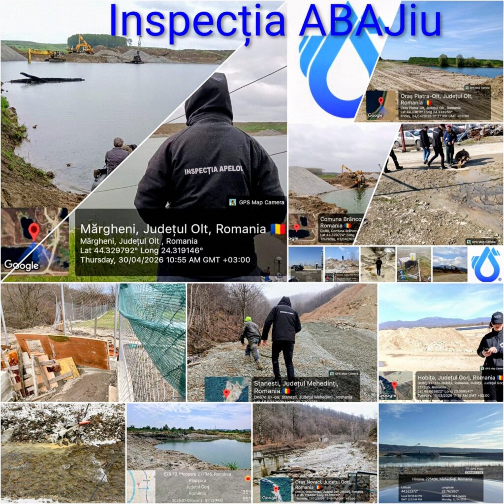 Amenzi de aproape 1,9 milioane de lei aplicate de inspectorii A.B.A. Jiu în doar trei luni