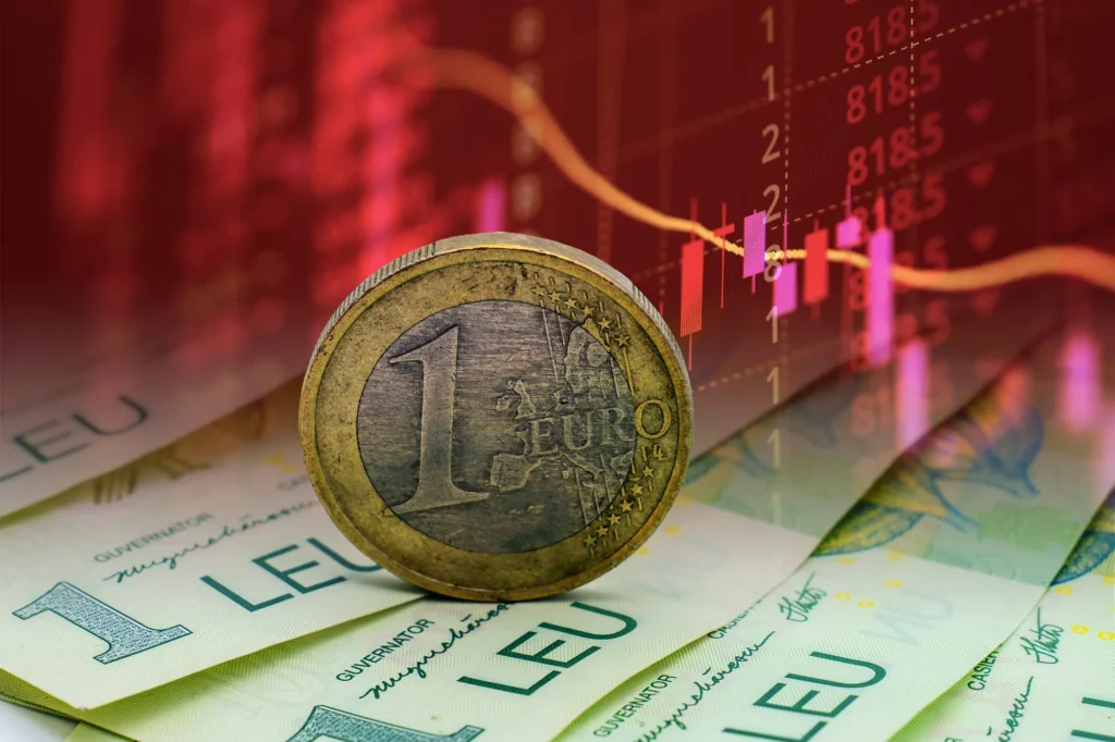 Cursul valutar și bursa, în scădere istorică în ziua moțiunii