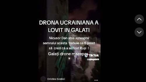Fake-uri și narațiuni pro-ruse inundă rețele de socializare după prăbuşirea unei drone ruseşti în Galați