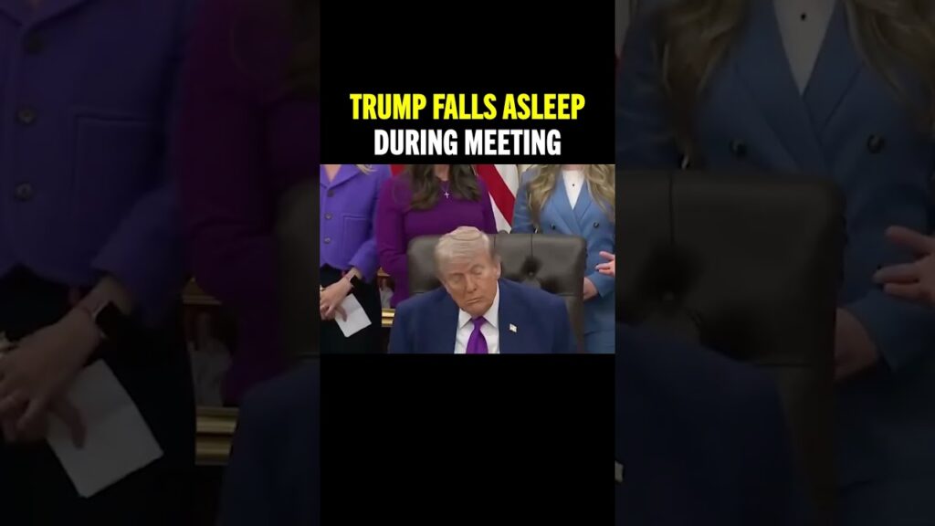 (VIDEO) Donald Trump a adormit din nou în Biroul Oval în timpul unui eveniment