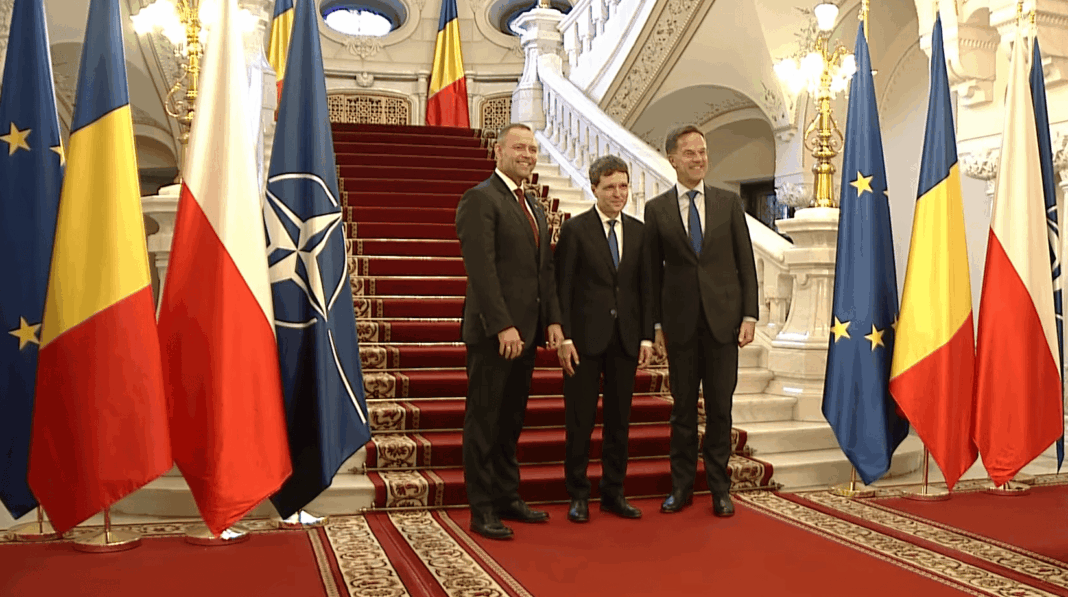 Secretarul general al NATO, întâmpinat la Cotroceni de președinții României și Poloniei
