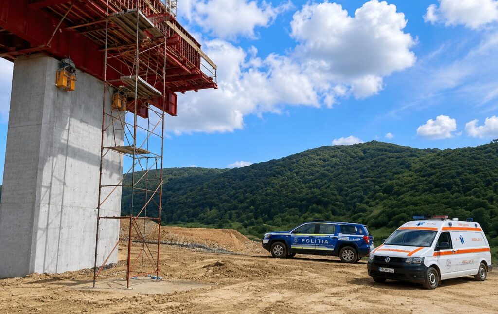 Un muncitor a căzut de pe o schelă, de la 10 metri înălțime