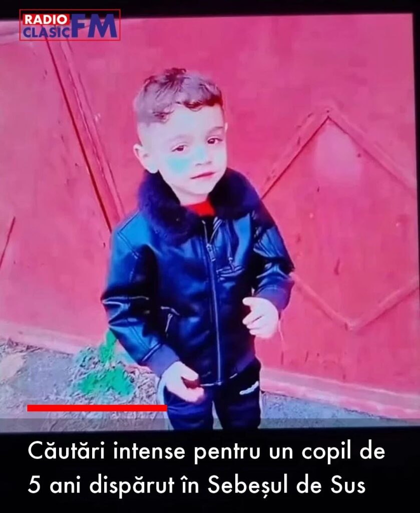 Mobilizare uriașă în Sibiu! Copil de 5 ani, dispărut de lângă ferma familiei
