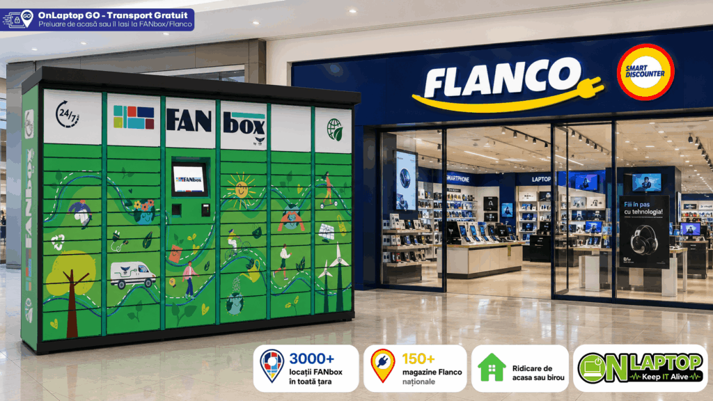 Nu mai căuta service-ul perfect, vine el la tine! OnLaptop GO este disponibil prin FANbox și Flanco