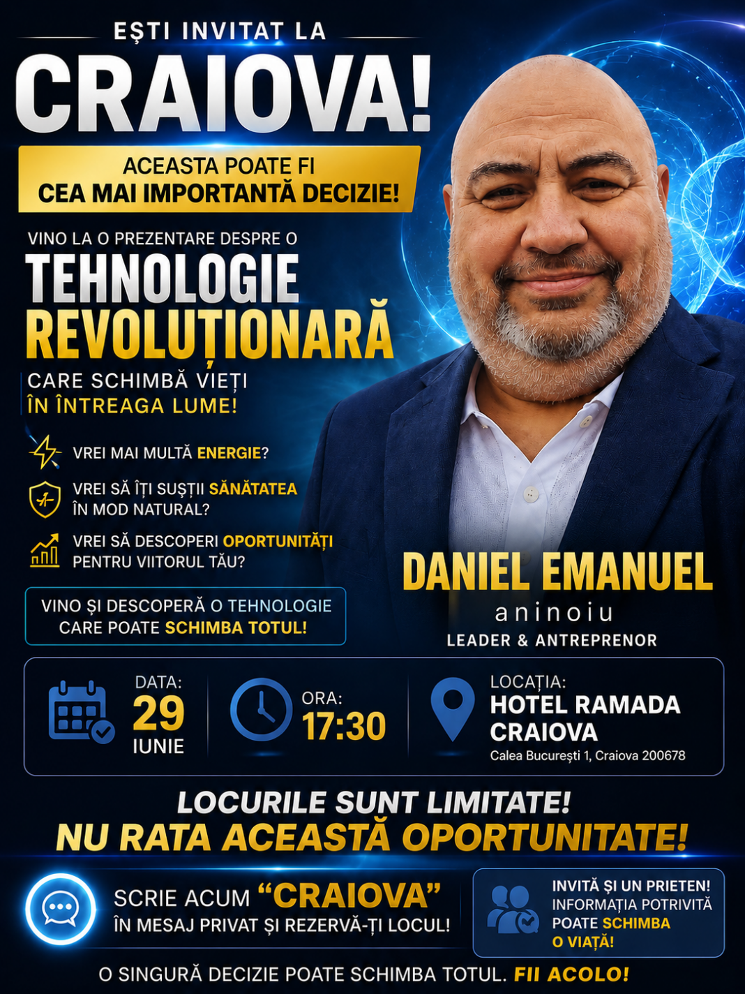 Tehnologie revoluționară, prezentată la Craiova: inovația care schimbă vieți în întreaga lume