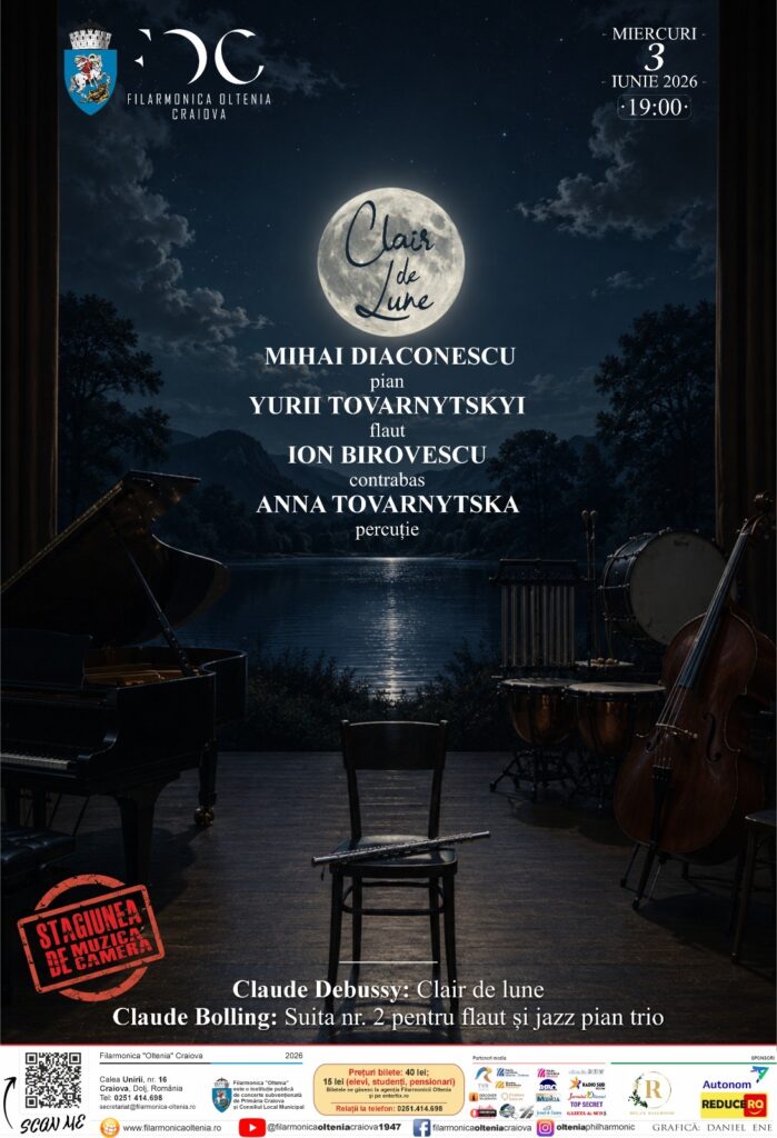 Debussy, Mozart și Prokofiev dau tonul verii la Filarmonica Oltenia