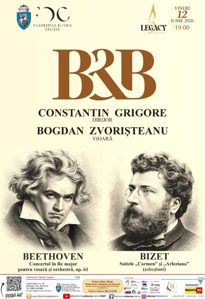 Beethoven și Bizet, într-o seară de excepție la Filarmonica „Oltenia” Craiova